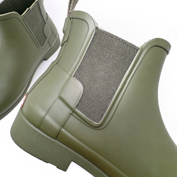 Hunter Women’s Refined Chelsea Rain Boots Olive Size 10 - Picture 6 of 13
